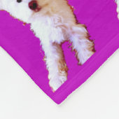 Couverture Polaire Chien mauve maltais mignon Cuddle blanc 4Winston (Coin)
