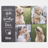 Couverture Polaire Chien Memorial Keepsaké Sympathy Animal de compagn (Devant (Horizontal))