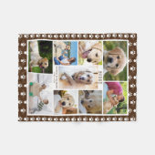 Couverture Polaire Chien Memorial Photo Collage Empreintes de pattes  (Devant (Horizontal))