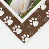 Couverture Polaire Chien Memorial Photo Collage Empreintes de pattes  (Coin)