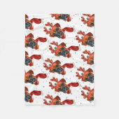 Couverture Polaire Chien mignon de boxe avec rennes Antlers Noël (Devant)