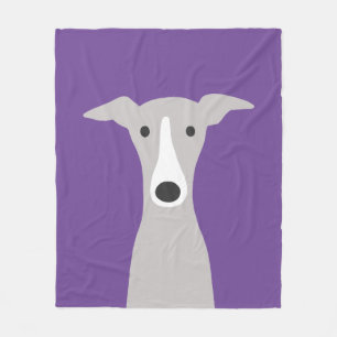 Couverture Polaire Chien mignon de whippet du lévrier italien   du