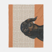 Couverture Polaire Chien mignon noir Dachshund (Devant)