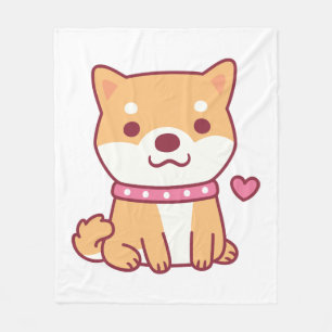 Couverture Polaire Chien mignon Shiba Inu