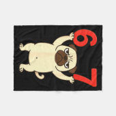 Couverture Polaire Chien Pug Drôle 67 Mème Six Sept (Devant (Horizontal))