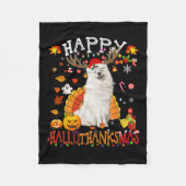 Couverture Polaire Chien Samoyé Halloween Chien de Noël Hallotha Joye (Devant)