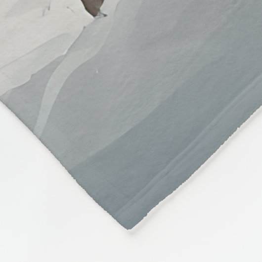 Couverture Polaire Chien sanglant à Noël de neige (Coin)