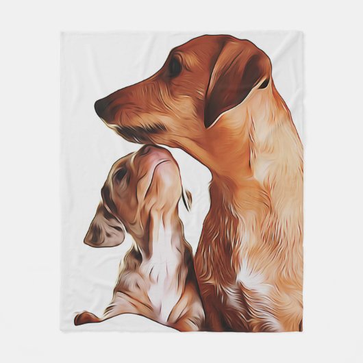 Couverture Polaire Chien Saucisse Chien Chien Chien Chiens 7 Semaines (Devant)