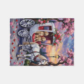 Couverture Polaire Chien Setter Anglais Saint-Valentin (Devant (Horizontal))