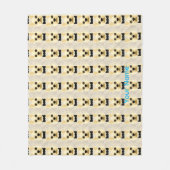 Couverture Polaire Chien-taureau français avec Bowtie, Herringbone be (Devant)