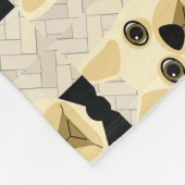 Couverture Polaire Chien-taureau français avec Bowtie, Herringbone be (Coin)