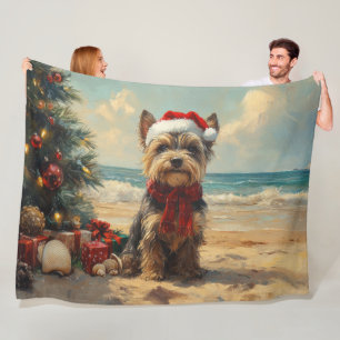 Couverture Polaire Chien Terrier Écossais Noël Plage Vintage