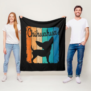 Couverture Polaire Chien vintage Retro Chihuahua Chien Papa Chien Ma