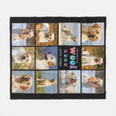 Couverture Polaire Chien Vous M'Avez Eu À WOOF Custom 11 Photo Collag (Devant (Horizontal))