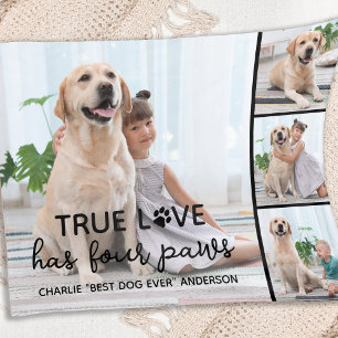 Couverture Polaire CHIEN VRAI AMOUR Amoureux des chiens personnalisé 
