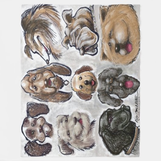 Couverture Polaire Chiens (Devant)