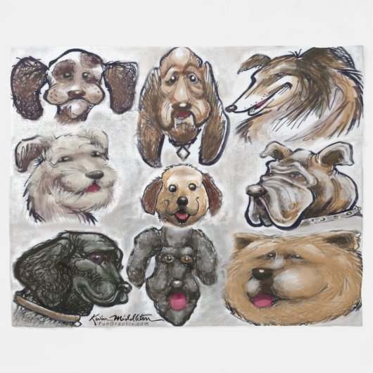 Couverture Polaire Chiens (Devant (Horizontal))
