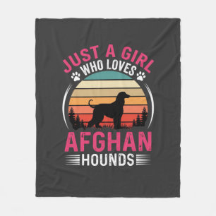 Couverture Polaire Chiens Afghans Amoureux du Chien au Coucher de Sol
