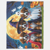 Couverture Polaire Chiens bergers belges Citrouille Halloween Funny (Devant)