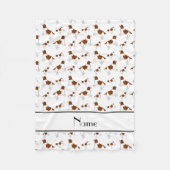 Couverture Polaire Chiens blancs nommés faits sur commande de (Devant)