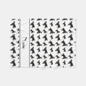 Couverture Polaire Chiens blancs nommés personnalisés de poseur de (Devant (Horizontal))