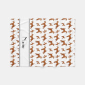 Couverture Polaire Chiens blancs nommés personnalisés de terrier (Devant (Horizontal))