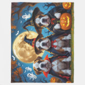 Couverture Polaire Chiens Bullmastiff Citrouille Halloween Drôle (Devant)