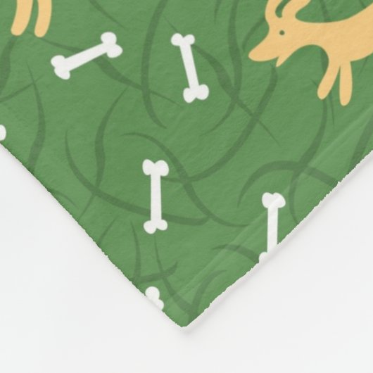 Couverture Polaire chiens chanceux avec l'arrière - plan d'os (Coin)