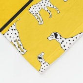 Couverture Polaire Chiens dalmatiens jaunes nommés personnalisés (Coin)