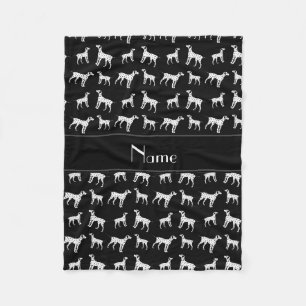 Couverture Polaire Chiens dalmatiens noirs nommés personnalisés