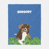 Couverture Polaire Chiens de berger australiens australiens Aussies F (Devant)