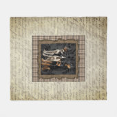 Couverture Polaire chiens de chasse sur plaid (Devant (Horizontal))