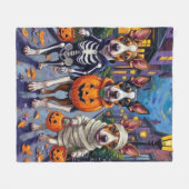 Couverture Polaire Chiens de Chesapeake Bay Terrier Costumes d'Hallow (Devant (Horizontal))