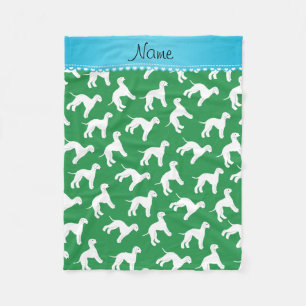 Couverture Polaire Chiens de chevrier vert nom personnalisé
