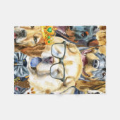 Couverture Polaire Chiens de chien pour animaux de compagnie motifs A (Devant (Horizontal))