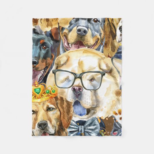 Couverture Polaire Chiens de chien pour animaux de compagnie motifs A (Devant)