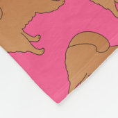 Couverture Polaire Chiens de chow chow à chow rose (Coin)