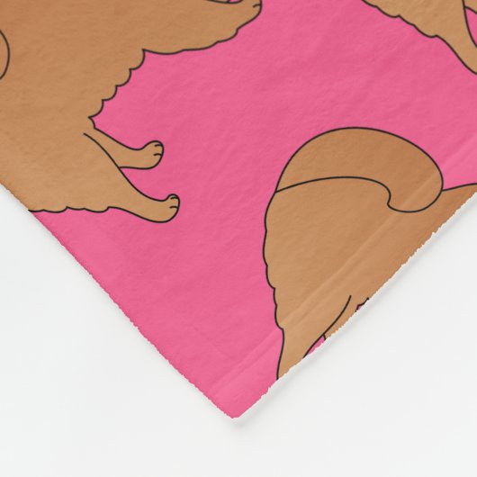 Couverture Polaire Chiens de chow chow à chow rose (Coin)
