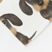 Couverture Polaire Chiens de Dachshund À poils durs Motif Cute Teckel (Coin)