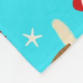 Couverture Polaire Chiens de Noël de l'île tropicale Blanche-polaire (Coin)