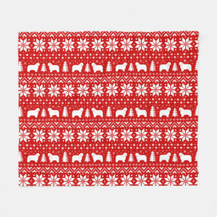 Couverture Polaire Chiens de Noël polonais Motif des chiens de Noël