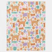 Couverture Polaire Chiens de Pâques et Traitements Motif (Devant)