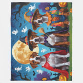 Couverture Polaire Chiens de Rhodesian Ridgeback Citrouille Halloween (Devant)