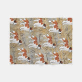 Couverture Polaire Chiens de St Bernard avec un arrière - plan (Devant (Horizontal))