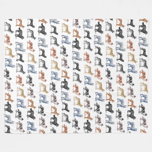 Couverture Polaire Chiens de toutes les sortes (Devant (Horizontal))