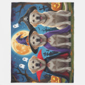 Couverture Polaire Chiens du Labrador Citrouille Halloween Funny (Devant)