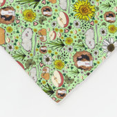 Couverture Polaire Chiens en vert (Coin)