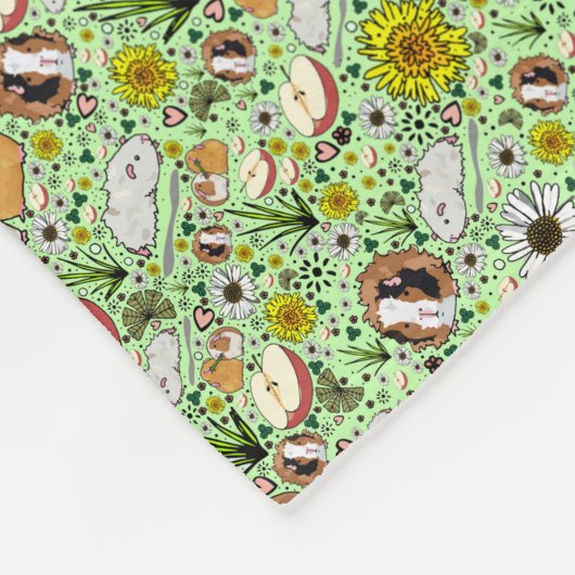 Couverture Polaire Chiens en vert (Coin)