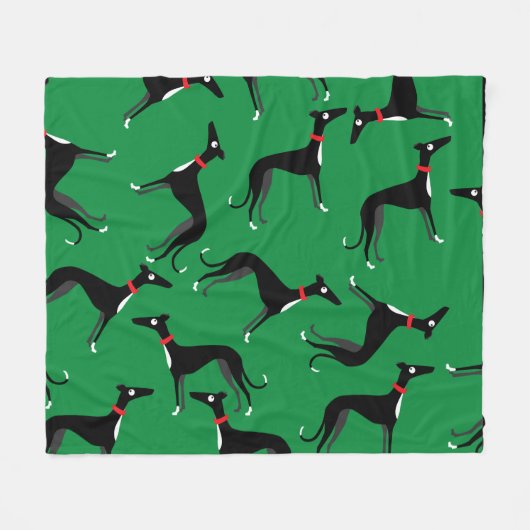 Couverture Polaire Chiens fous (Devant (Horizontal))