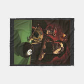 Couverture Polaire Chiens jouant la piscine - la boule huit (Devant (Horizontal))